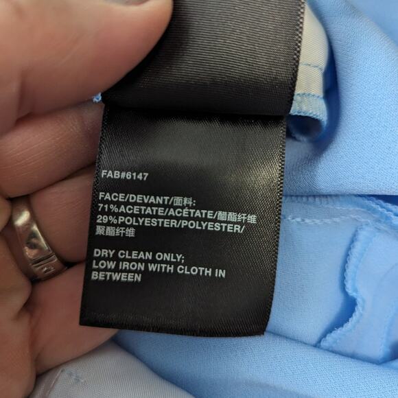 Lafayette 148 Ellis Pleated Finesse Crepe Ankle Pants Fresh Blue Cuffed NWT 16 - Picture 8 of 10